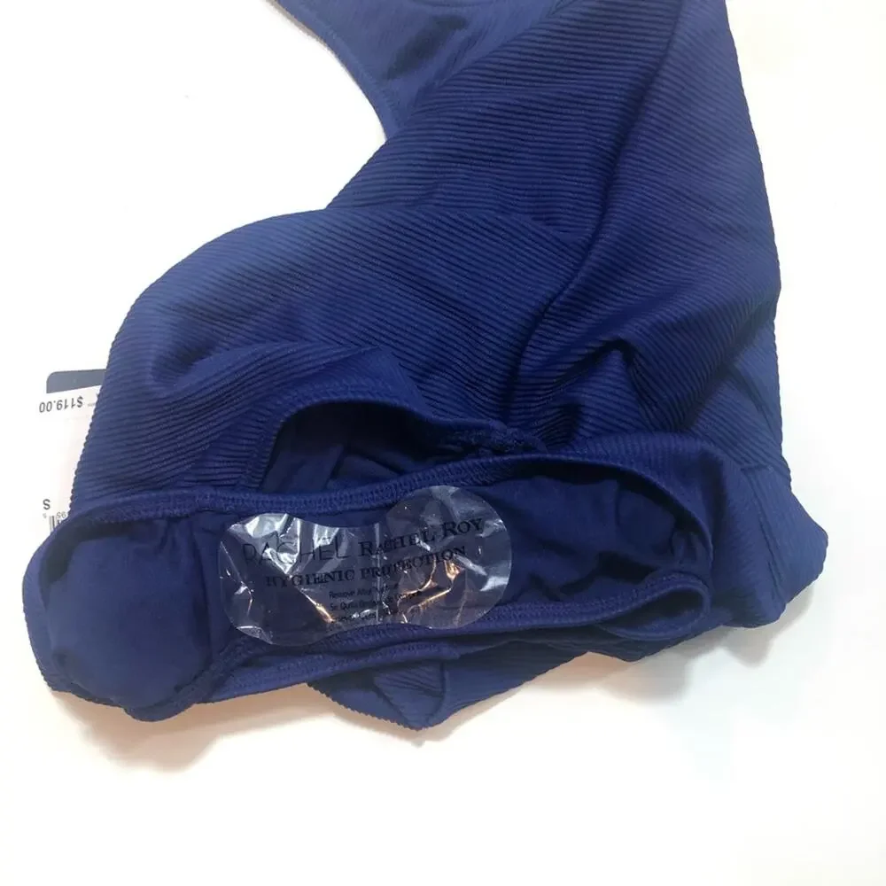 Rachel Roy Navy one Shoulder One Piece Swimsuit